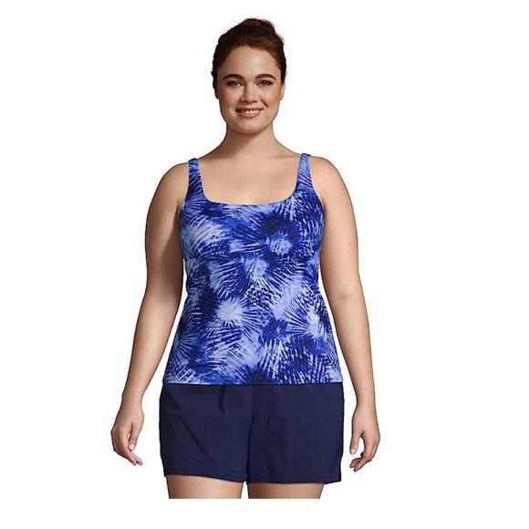 Lands End Other - NWT Lands' End Womens Square Neck Underwire Tankini Top Size 20W G Cup $80 ii411